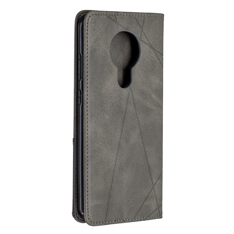 For Nokia 5.3 Rhombus Texture Horizontal Flip Magnetic Leather Case with Holder & Card Slots & Wallet