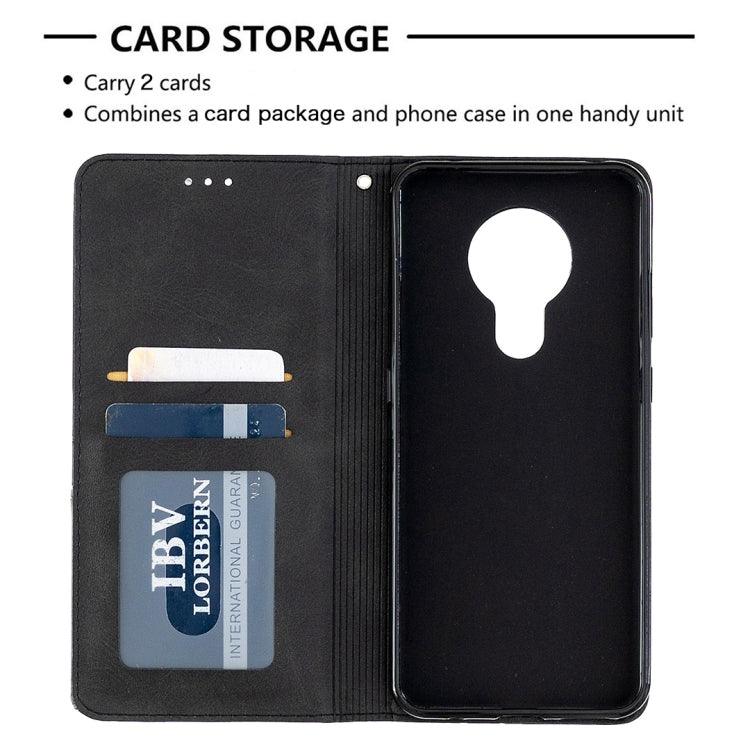 For Nokia 5.3 Rhombus Texture Horizontal Flip Magnetic Leather Case with Holder & Card Slots & Wallet