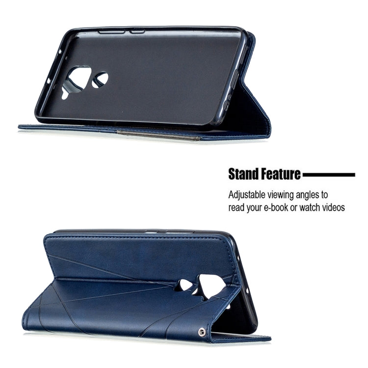 For Xiaomi Redmi Note 9 Rhombus Texture Horizontal Flip Magnetic Leather Case with Holder & Card Slots & Wallet