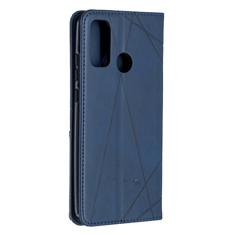 For Huawei P smart 2020 Rhombus Texture Horizontal Flip Magnetic Leather Case with Holder & Card Slots & Wallet