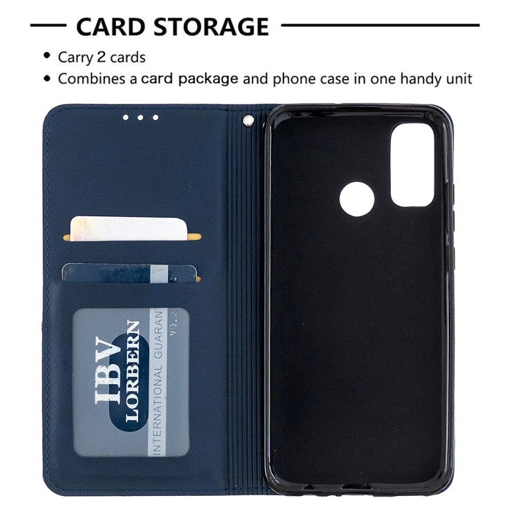 For Huawei P smart 2020 Rhombus Texture Horizontal Flip Magnetic Leather Case with Holder & Card Slots & Wallet