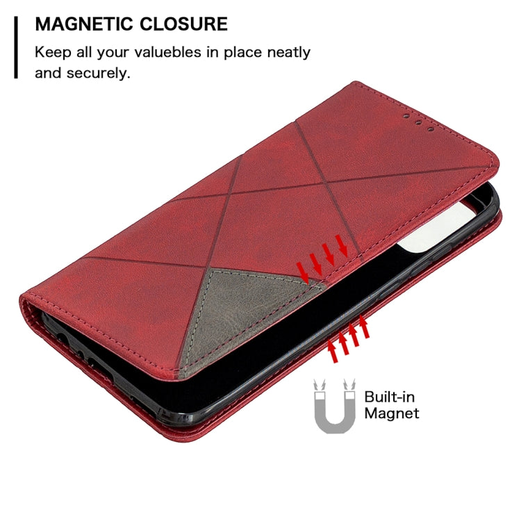For Huawei P smart 2020 Rhombus Texture Horizontal Flip Magnetic Leather Case with Holder & Card Slots & Wallet