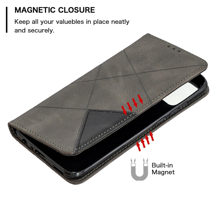 For Huawei P smart 2020 Rhombus Texture Horizontal Flip Magnetic Leather Case with Holder & Card Slots & Wallet