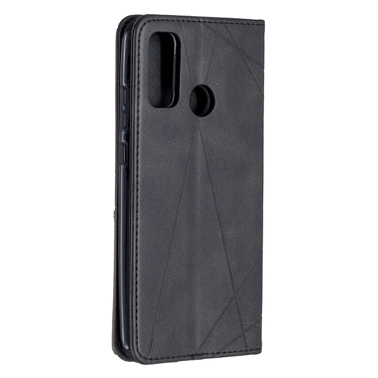 For Huawei P smart 2020 Rhombus Texture Horizontal Flip Magnetic Leather Case with Holder & Card Slots & Wallet
