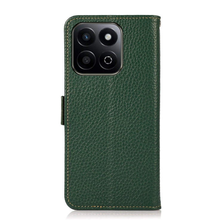 For Honor 200 Smart / Play 60 Plus KHAZNEH Side-Magnetic Litchi Genuine Leather RFID Phone Case
