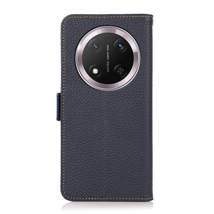 For Honor X9c KHAZNEH Side-Magnetic Litchi Genuine Leather RFID Phone Case