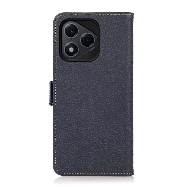 For Honor 400 Lite Global KHAZNEH Side-Magnetic Litchi Genuine Leather RFID Phone Case
