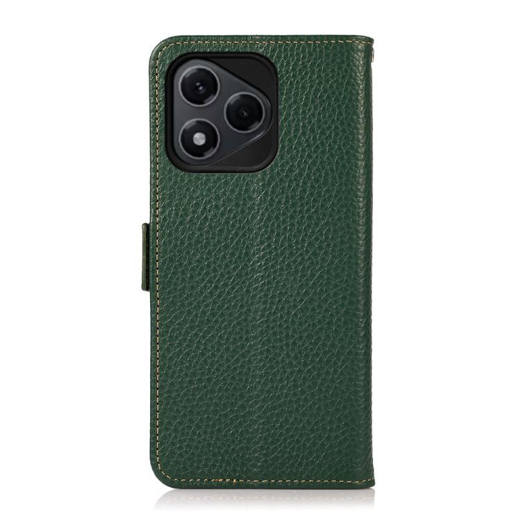 For Honor 400 Lite Global KHAZNEH Side-Magnetic Litchi Genuine Leather RFID Phone Case