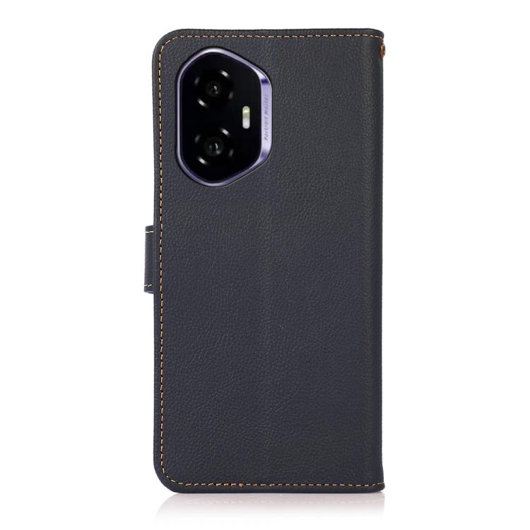 For Honor 400 Global 156.5mm KHAZNEH Custer Genuine Leather RFID Phone Case