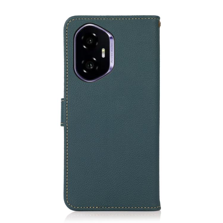 For Honor 400 Global 156.5mm KHAZNEH Custer Genuine Leather RFID Phone Case
