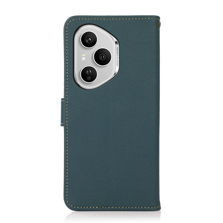 For Honor 400 Pro Global 160.8mm KHAZNEH Custer Genuine Leather RFID Phone Case