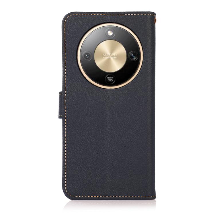 For Honor X9d 5G KHAZNEH Custer Genuine Leather RFID Phone Case