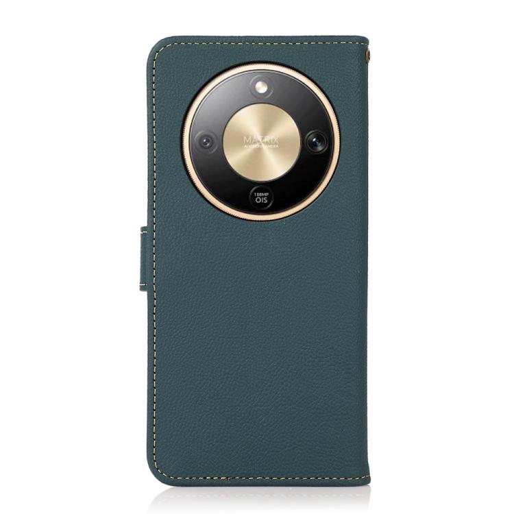 For Honor X9d 5G KHAZNEH Custer Genuine Leather RFID Phone Case