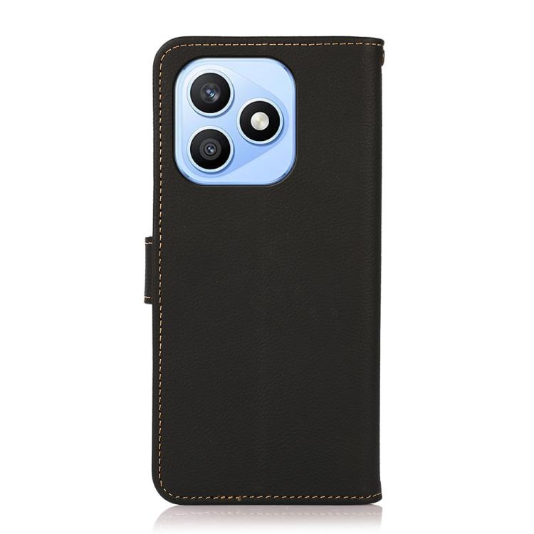 For Honor X8d 4G KHAZNEH Custer Genuine Leather RFID Phone Case