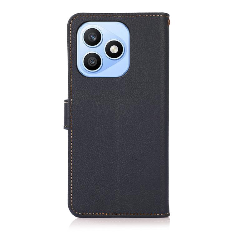 For Honor X8d 4G KHAZNEH Custer Genuine Leather RFID Phone Case