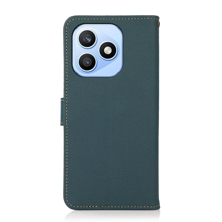 For Honor X8d 4G KHAZNEH Custer Genuine Leather RFID Phone Case