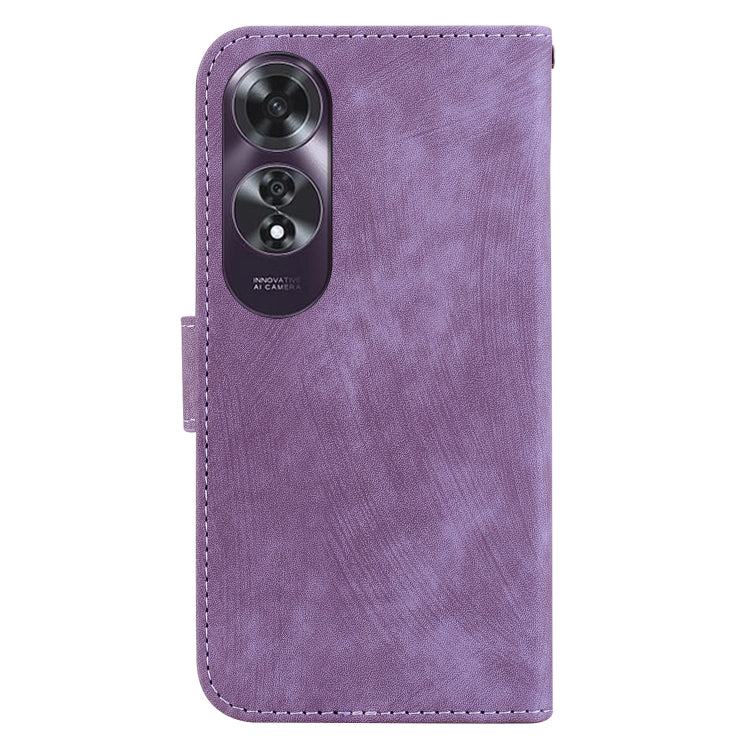 For OPPO A60 4G Little Tiger Embossed Leather Phone Case