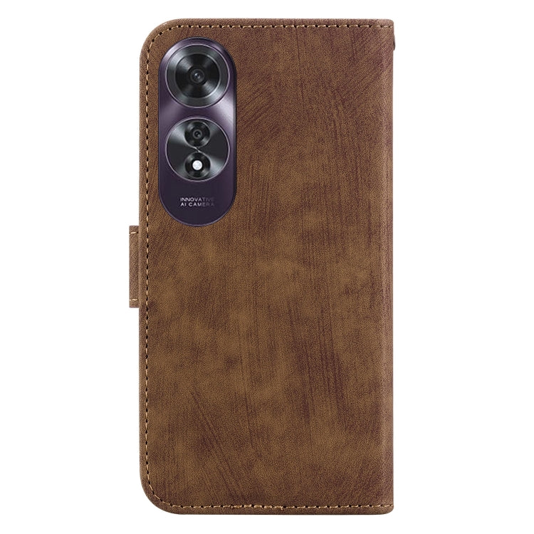 For OPPO A60 4G Little Tiger Embossed Leather Phone Case