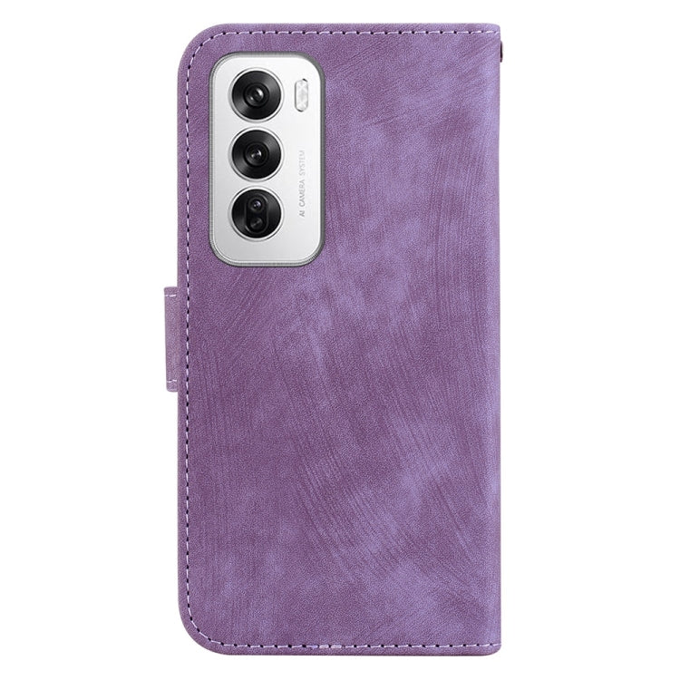 For OPPO Reno12 5G Global Little Tiger Embossed Leather Phone Case