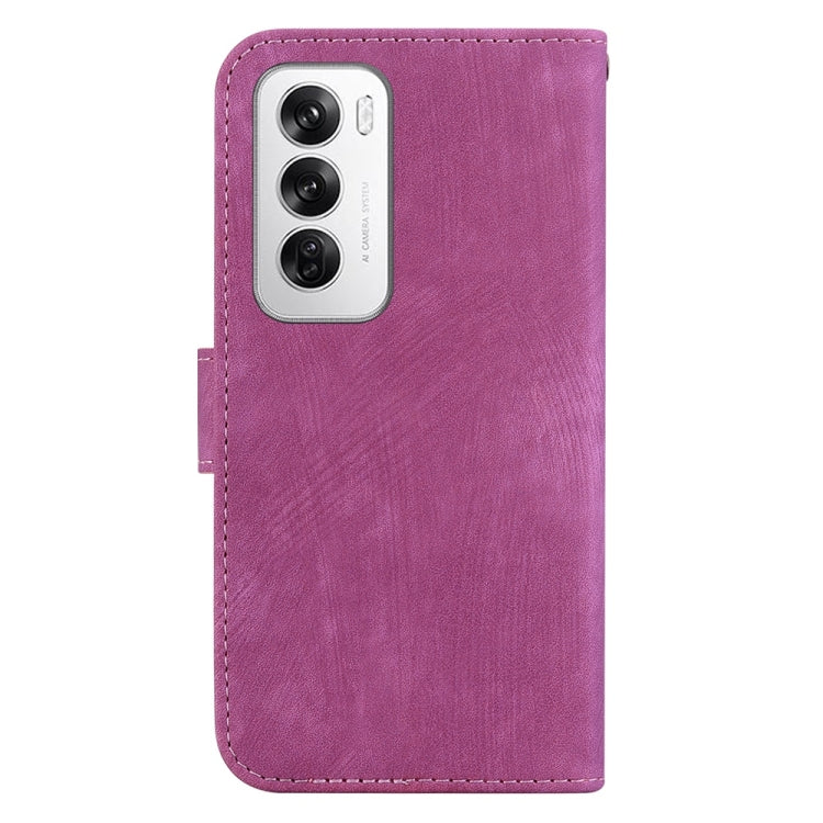 For OPPO Reno12 5G Global Little Tiger Embossed Leather Phone Case