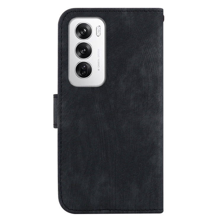 For OPPO Reno12 5G Global Little Tiger Embossed Leather Phone Case