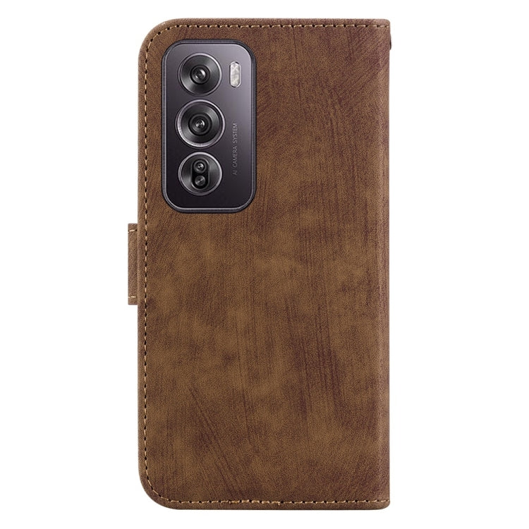 For OPPO Reno12 Pro 5G Global Little Tiger Embossed Leather Phone Case
