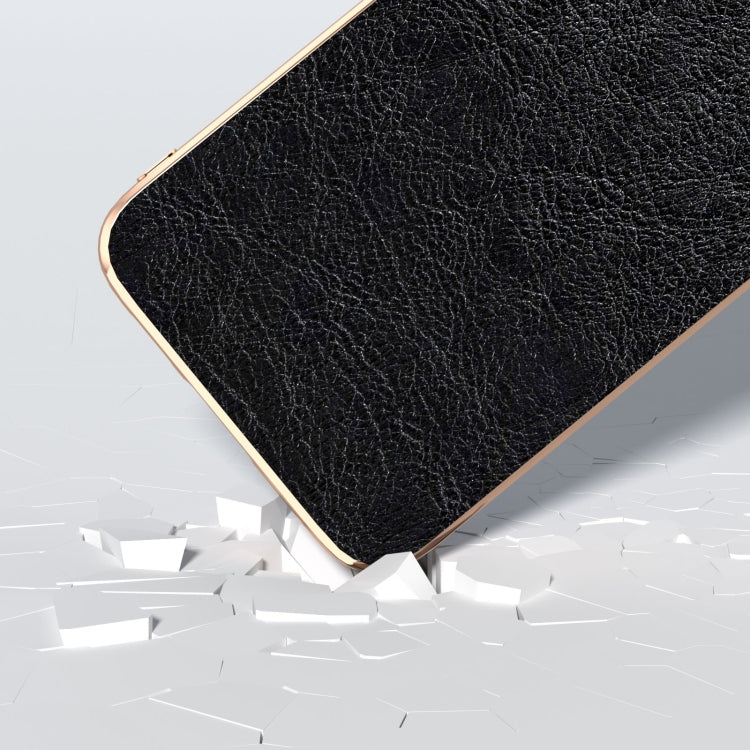 For Samsung Galaxy S23 FE 5G Plating Retro Litchi Texture PU Phone Case