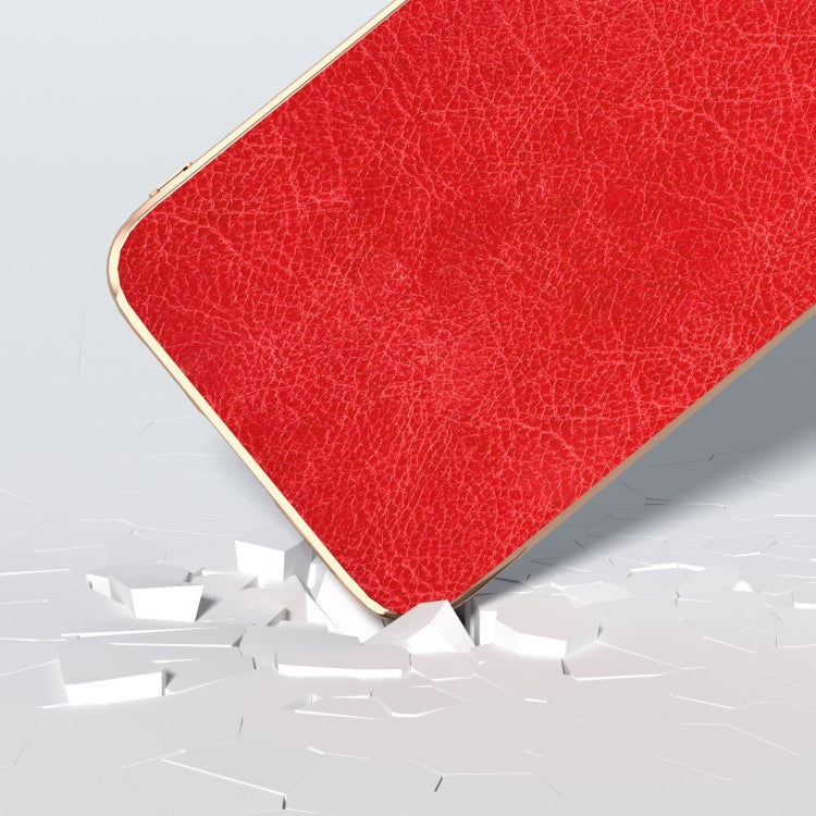 For Samsung Galaxy S23 FE 5G Plating Retro Litchi Texture PU Phone Case