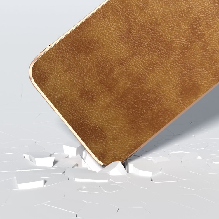 For Samsung Galaxy S23 FE 5G Plating Retro Litchi Texture PU Phone Case