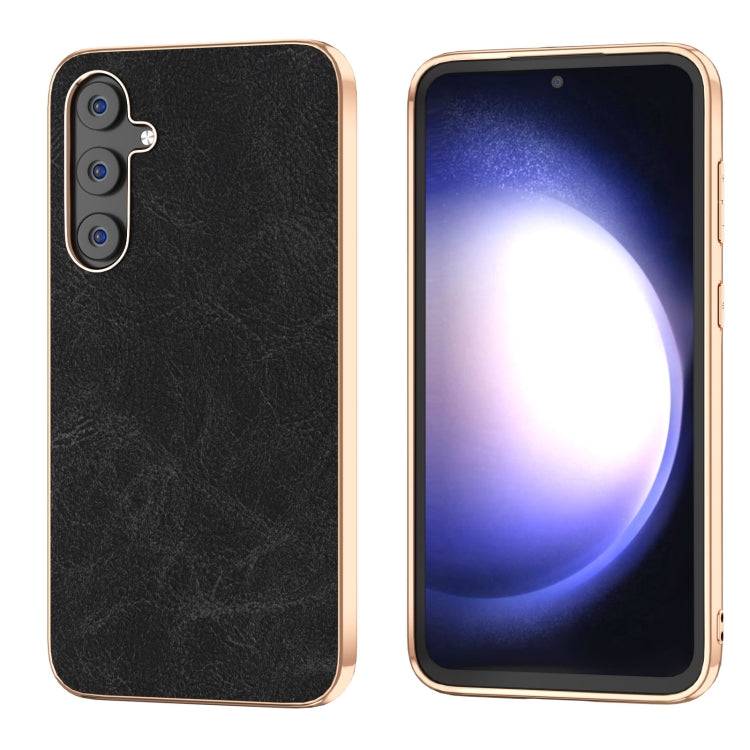 For Samsung Galaxy S23 FE 5G Plating Dream Litchi Texture PU Phone Case