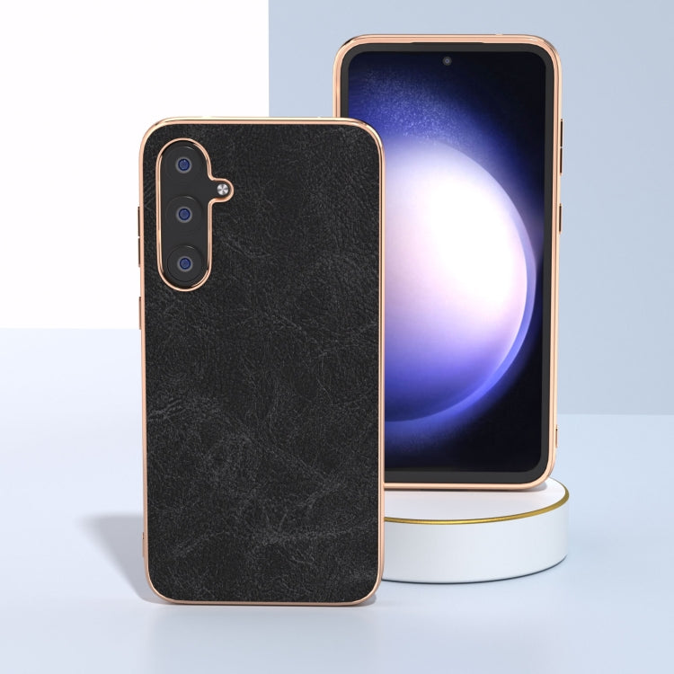 For Samsung Galaxy S23 FE 5G Plating Dream Litchi Texture PU Phone Case