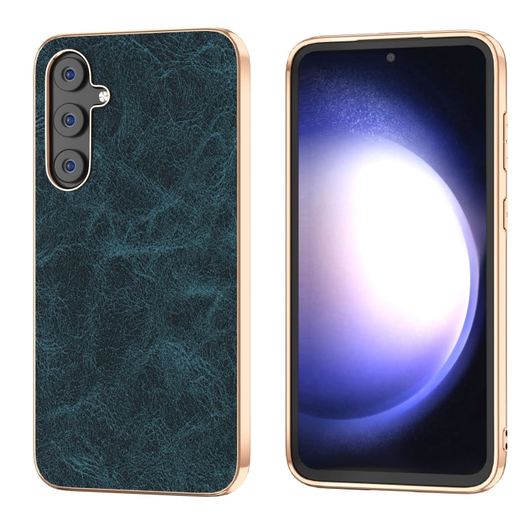 For Samsung Galaxy S23 FE 5G Plating Dream Litchi Texture PU Phone Case
