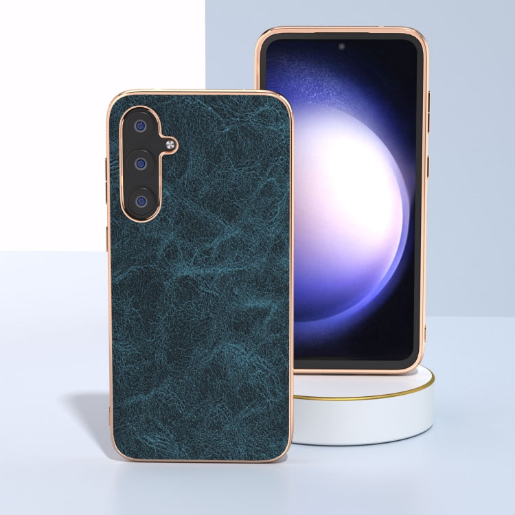 For Samsung Galaxy S23 FE 5G Plating Dream Litchi Texture PU Phone Case