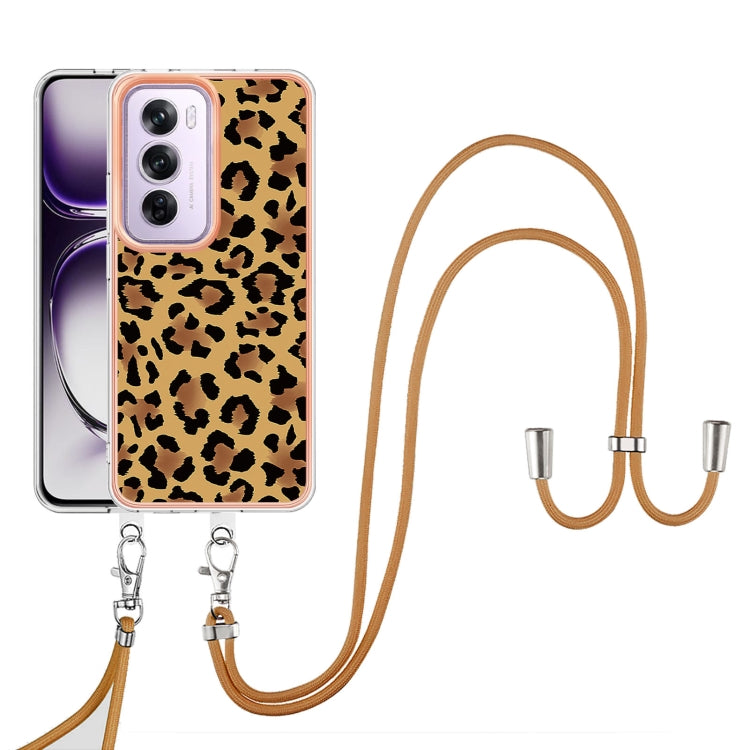 For OPPO Reno12 Pro Global Electroplating Dual-side IMD Phone Case with Lanyard