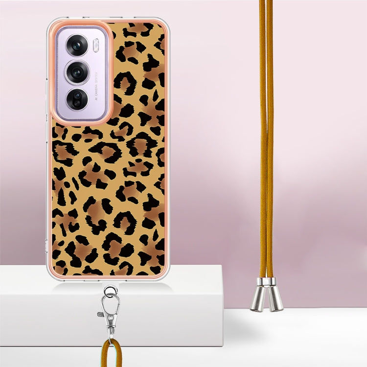 For OPPO Reno12 Pro Global Electroplating Dual-side IMD Phone Case with Lanyard