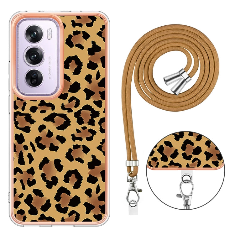 For OPPO Reno12 Pro Global Electroplating Dual-side IMD Phone Case with Lanyard