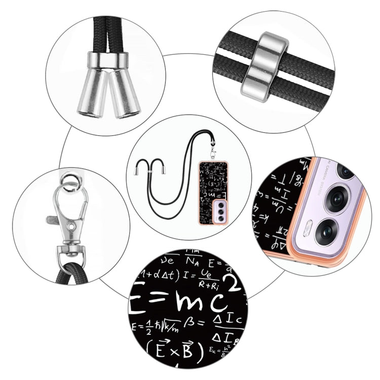 For OPPO Reno12 Pro Global Electroplating Dual-side IMD Phone Case with Lanyard