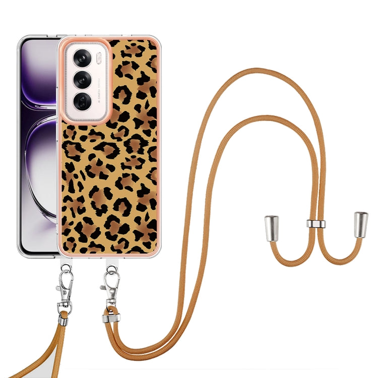 For OPPO Reno12 Global Electroplating Dual-side IMD Phone Case with Lanyard