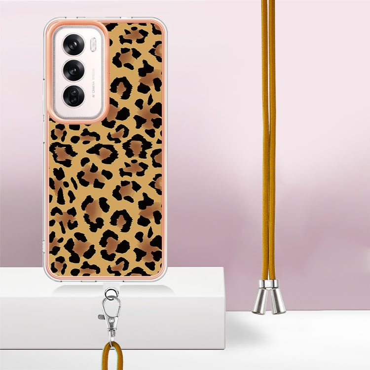 For OPPO Reno12 Global Electroplating Dual-side IMD Phone Case with Lanyard