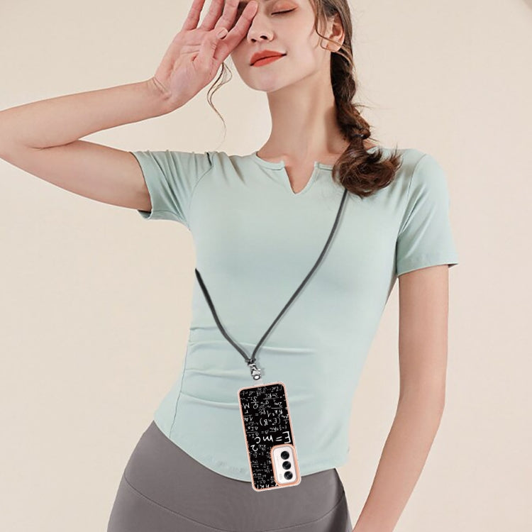 For OPPO Reno12 Global Electroplating Dual-side IMD Phone Case with Lanyard