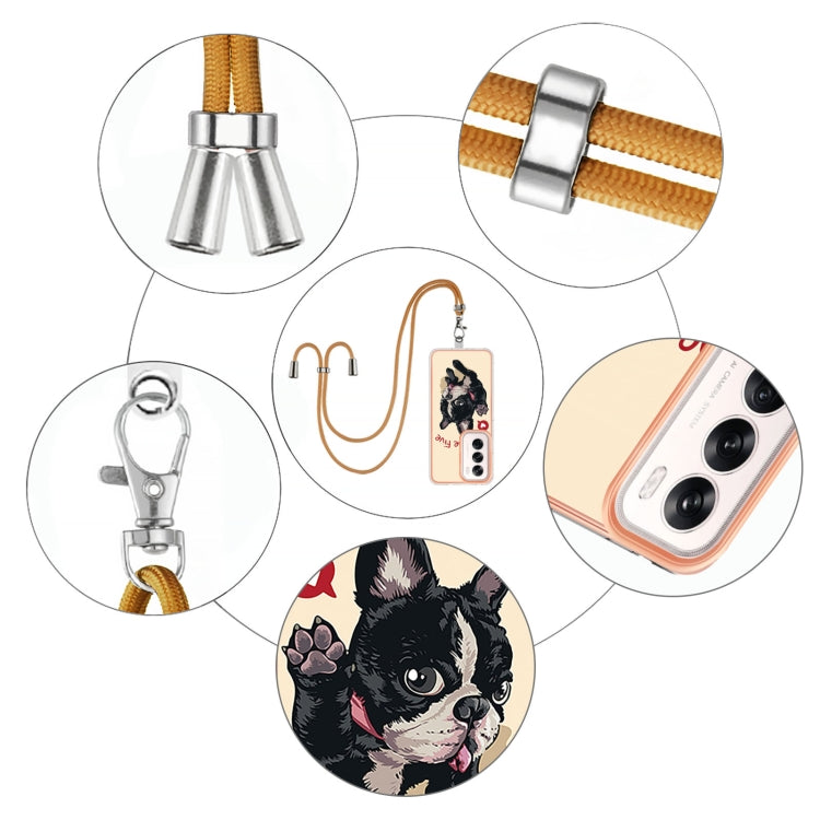 For OPPO Reno12 Global Electroplating Dual-side IMD Phone Case with Lanyard