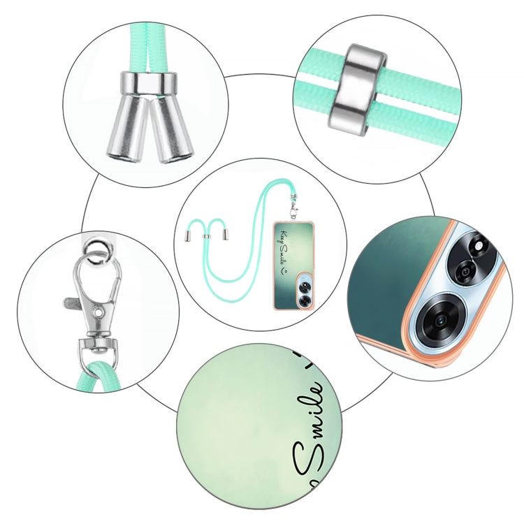 For OPPO A60 Electroplating Dual-side IMD Phone Case with Lanyard