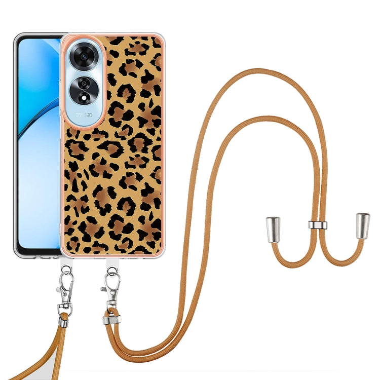For OPPO A60 Electroplating Dual-side IMD Phone Case with Lanyard