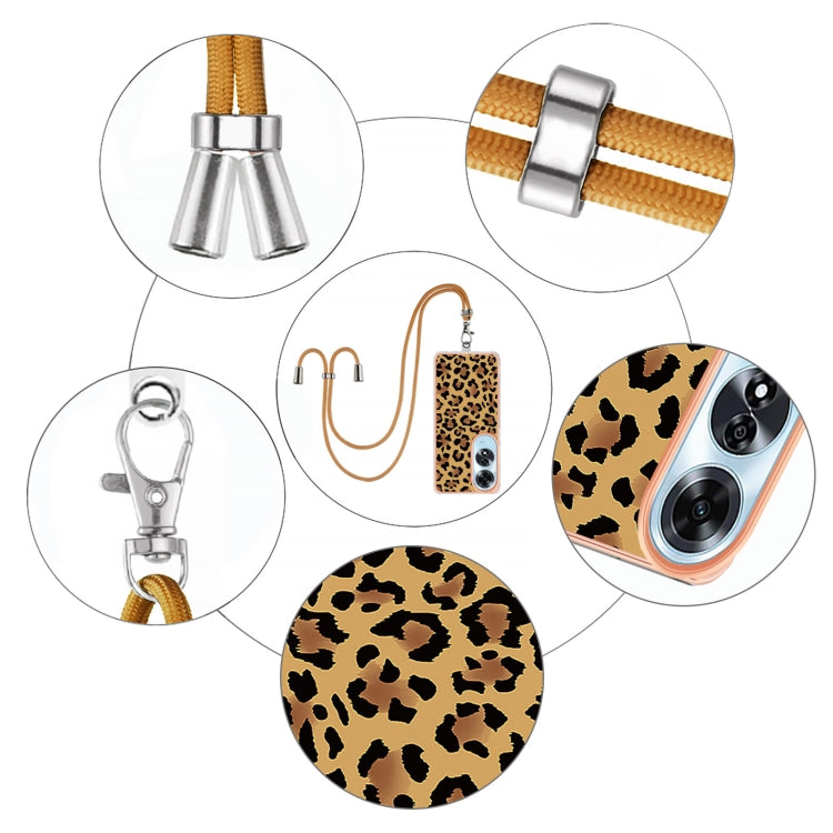For OPPO A60 Electroplating Dual-side IMD Phone Case with Lanyard