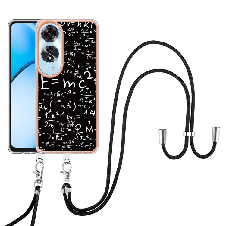For OPPO A60 Electroplating Dual-side IMD Phone Case with Lanyard