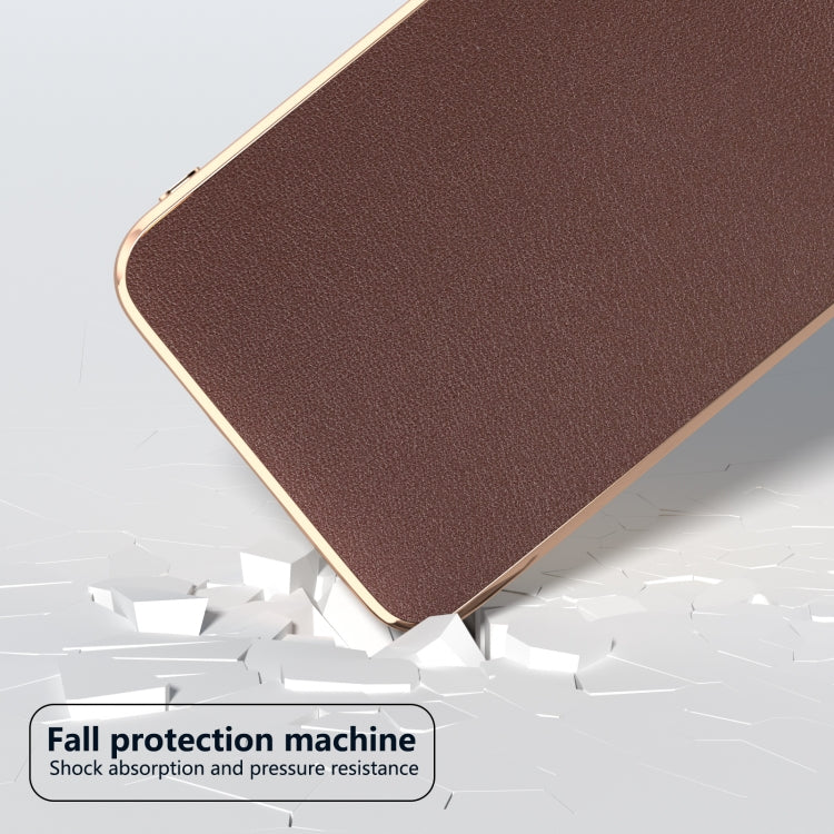 For Samsung Galaxy S24 5G Genuine Leather Xiaoya Series Nano Plating Phone Case