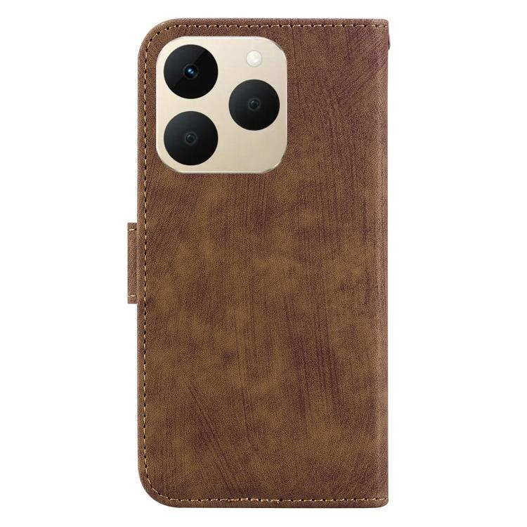 For Realme 15T 5G Little Tiger Embossed Leather Phone Case