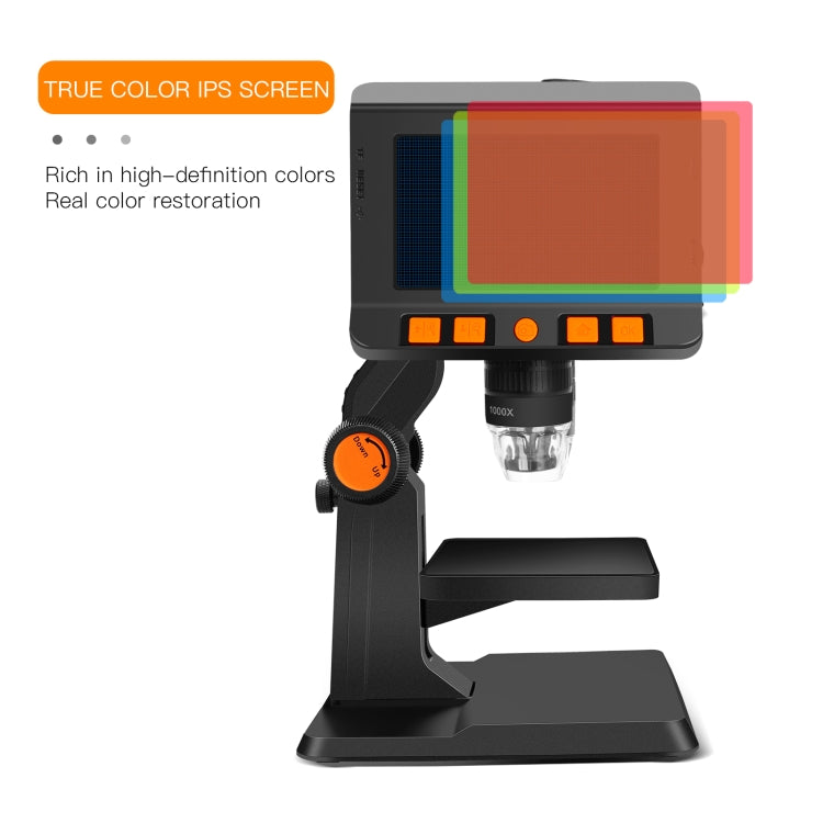 P110 50X-1000X Desktop Electronic Digital Microscope with 4.3 inch Screen