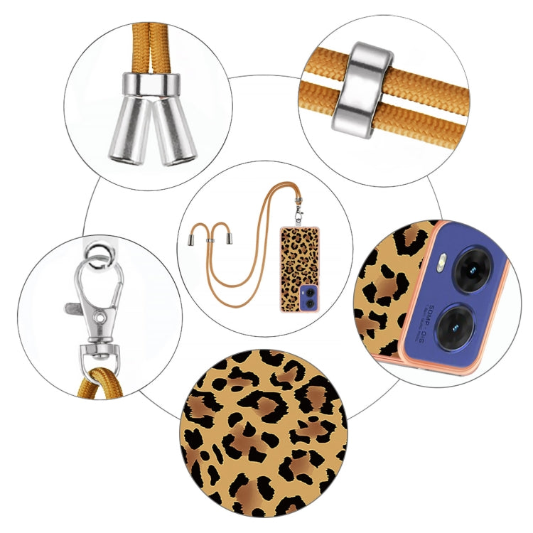For Motorola Moto G85 Electroplating Dual-side IMD Phone Case with Lanyard