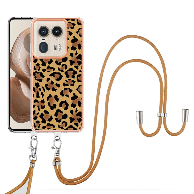 For Motorola Edge 50 Ultra Electroplating Dual-side IMD Phone Case with Lanyard